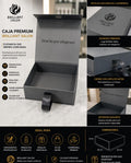 Caja de regalo premium negra para cualquier ocasión. 